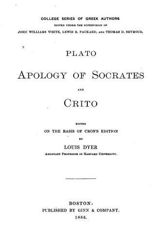 Platone: Apology of Socrates and Crito (1890, Ginn & company)